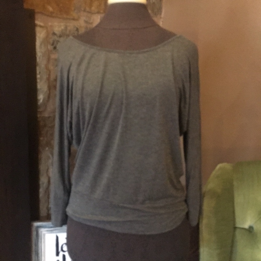 Gray banded top